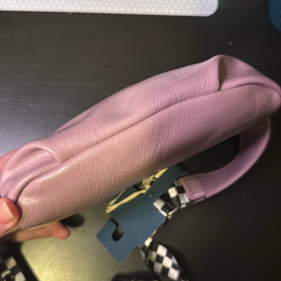 Universal Thread Purple Faux Leather Checkered Strap Belt Bag Fanny Pack NWT - Picture 7 of 9